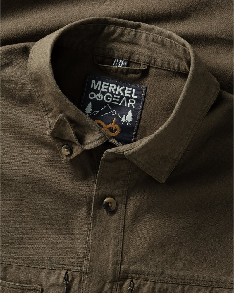 【MONTHLY SALE】Merkel Gear ILEX Pro Cordura Shirt Short Arm BROWN (MEN)