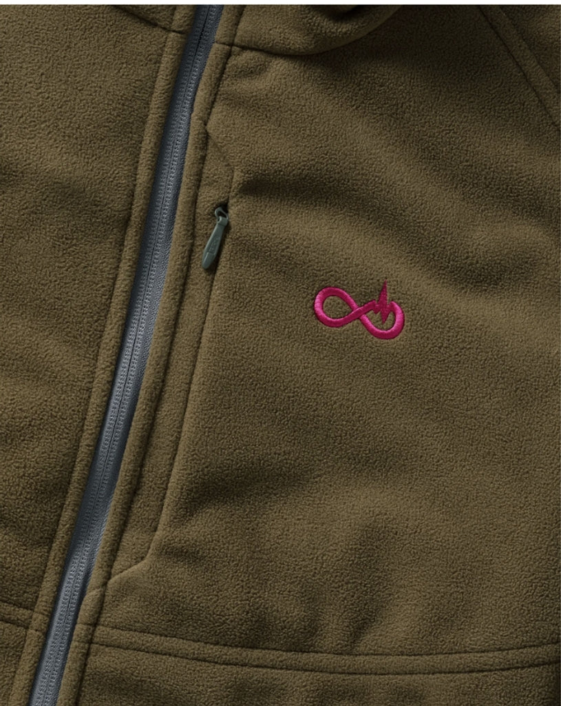 【MONTHLY SALE】Merkel Gear HELIX REVERSIBLE FLEECE JACKET OLIVE/ORANGE（WOMEN)